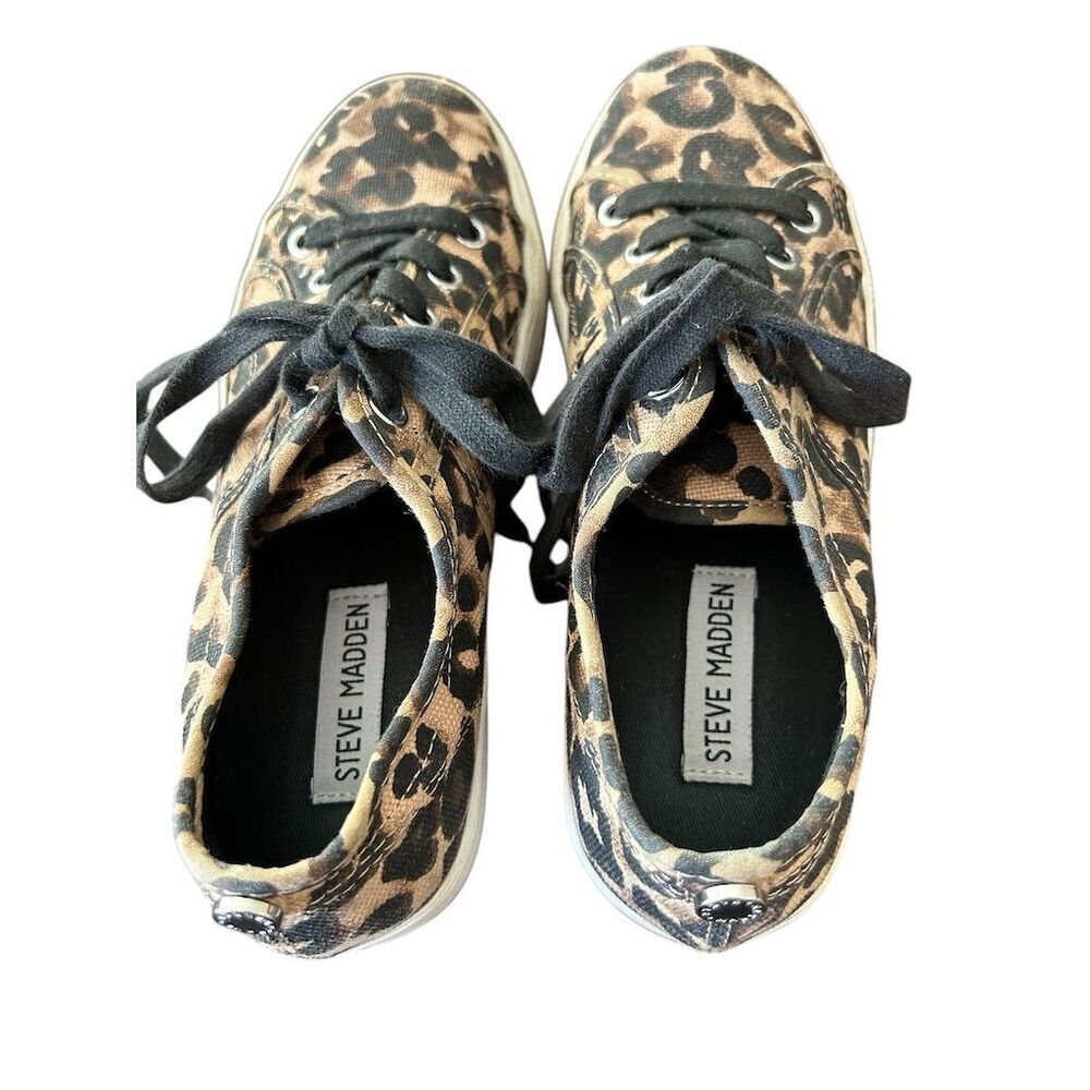 Steve Madden Emmi Women's Leopard Print Platform Sneakers Multicolor size 7 - Picture 10 of 16